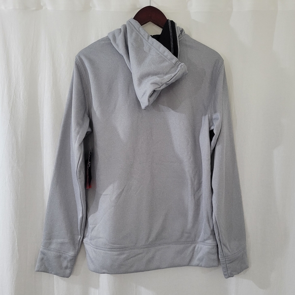 Reebok Sleet Hoodie in Heather Grey/Black Men's Size S - Picture 2 of 5